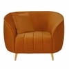 Nero Velvet 1 Seater Sofa in Orange Colour