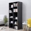 Hexa Engineered Wood Bookshelf Multipurpose Storage Rack in Slate Grey Colour