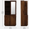 Sheesham Wood Wardrobe With Mirror In Provincial Teak Finish