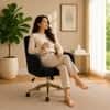 Doe Buck Lotsee Modern Black Boucle Office Chair