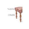Cairo Soild Wood Bench In Velvet Brown Fabric