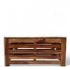 Kingsville Sheesham Wood Contemporary Square Coffee Table In Natural Teak Finish