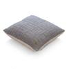 Maze Box Soft Grey Melange  And Natural Cushion Cover 18X18 Inches