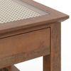 Fujiwara Solid Wood Bedside Table in Amber Walnut Finish