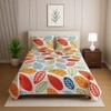 Multicolor Floral 210 TC Mix Cotton Flat Single Bed Size Bedsheet With 2 Pillow Cover From Threads