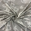 Soren Grey Brown Floral 400 TC Cotton Flat Queen Size Bedsheet with 2 Pillow Covers – Threads