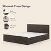 Zoey Engineered Wood Queen Size Box Storage Bed In Dark Wenge Finish