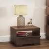 Ohio Solid Wood Bedside Table in Danish Walnut Finish