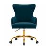 Doe Buck Adan Modern Teal Velvet Office Chair
