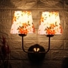 Devansh Metal Electric Wall Light in Gold Colour with Multi Shade Count of 2 Lights