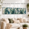 Abstract Peacock Feather Canvas Wall Art 12 x 46 Inch