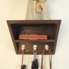 Estelle Wooden Wall Shelf Organiser With Key Holders