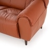 Zenith 2 Seater Leather Sole in Warm Brown Colour