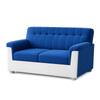 Enzo 2 Seater Sofa In Fabric White & Blue Color