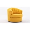 Marius Swivel Solid Wood Round Chair in Yellow Colour