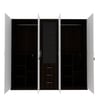 Tometrove Wardrobe Cum Bookcase Frosty White And Wenge