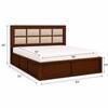 Eshaan Solid Wood Compact Queen Bed Box Storage Provincial Teak Finish Mattress 60 x 72 Inches