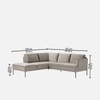 Modernelegance Wood Right Aligned 3-Seater With Upholstery Non Storage Sofa In Grey Colour