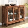 Akira Solid Wood Sideboard in Teak Finish