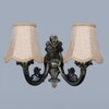 Devansh Dual Gold  Antique Wall Mounted Lamp With Beige Jute Shade
