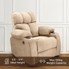 Helios Motorised Recliner Chair for with Rocking Revolving with Cup Holder Premium Soft Suede Fabric 1 Seater Chair - Beige