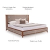Kingsley Fabric Queen  Size Bed With Hydraulic Storage (Textured Beige Colour)