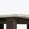 Sculpt Edge Solid Wood Coffee Table in Brown Colour