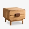 Tuskar Solid Wood Bedside Table in Brown Colour