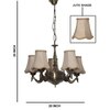 Devansh Wood Wall Mounted Lamp With Off-White Cotton Shade