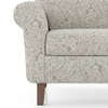 Oxford 3 Seater Fabric Sofa In Monochrome Paisley Colour