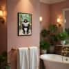 The Castle Decor Funny Chimpanzee Reading Newspaper Bathroom Wall Art 8x12 Inch
