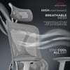 Kepler Brooks Vogue Pro Premium Office Chair in Grey Colour