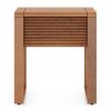 Linnea Solid Wood Side Table in Amber Walnut Finish