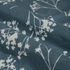 Blue Floral 180 TC Fitted 1 King  Bedsheet with 2 Pillow Covers