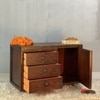 D'Dass White Mdf and Sheesham  Wall Hanging Wooden Temple For Pooja