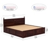 Krispy Solid Wood Queen  Size Bed Without Storage (Walnut Finish)