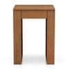 Epsilon Solid Wood Side Table In Amber Walnut Finish