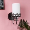 Eliante Modern Wall Lights Mild Steel & Glass Material Chrome, Brown & White Finish