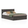 Basel Solid Wood Queen Size Box Storage Bed In Dark Chestnut Finish