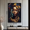 The Castle Decor Abstract African Woman Wall Art Framed Painting 20x30 Inch