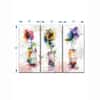 Truss White Pieces Rustic Colorful Flowers Floral Canvas Wall Prints Set of 3 Multicolor Matte