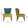 Tiara Solid Wood Accent Chair in Yellow Colour
