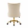 Doe Buck Swen Luxury Beige Tufted Velvet Office Chair