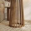 Boho Beige Jute Floor Lamp with Beige Jute Base