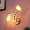Eliante Modern Wall Lights Mild Steel & Glass Material Gold & Champaign Finish