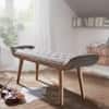Epsilon Solid Wood Bench in Natural Finish