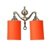 Devansh Metal Electric Wall Light in Orange Colour with Orange Shade Count of 2 Lights