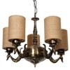 Devansh Gold Wall Mounted Lamp With Off-White Cotton Shade