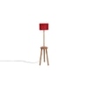Harmon Maroon Cotton Shade Floor Lamp