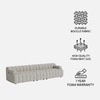 Chiccomfort Wood 4 Seater With Upholstery Non Storage Sofa In White Colour
